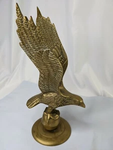 Vintage Walmart Brass Eagle Hawk Figurine 9 Inch Figure - Picture 1 of 6