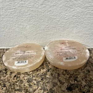Lot Of 2 New Bath & Body Works - PEONY Glycerin Soap Bars - NOS Rare HTF - Picture 1 of 2