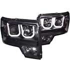 ANZO LED U-Bar Projector Headlights for 2009-2014 Ford F-150 Black/Clear 111263