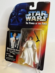 Prinzessin Leia Star Wars POTF Figur 1996 Rote Karte Power of the Force Neu auf Karte - Bild 1 von 2