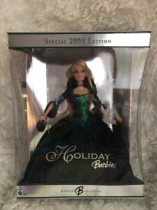 2004 Special Holiday Edition Barbie Green Velvet Dress Snowflakes NRFB B5848