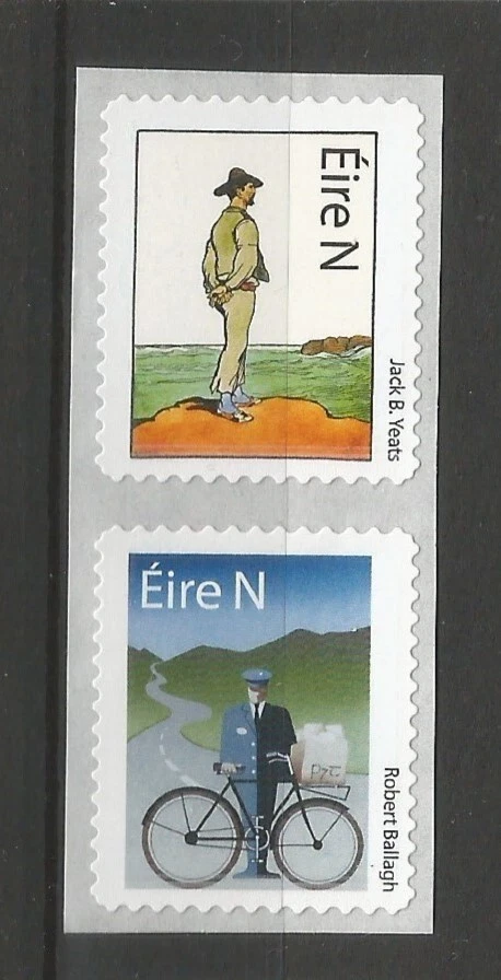 2022 ИРЛАНДИЯ ~ НОВЫЙ ВЫПУСК ~ 10-Я ОКОНЧАТЕЛЬНАЯ СЕРИЯ ИСКУССТВО НА МАРКЕ КАТУШКА РУЛОН ПАРА - Изображение 1 из 1