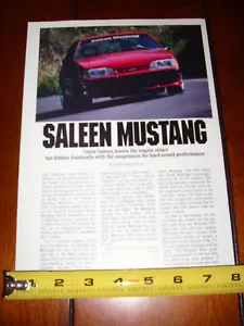 1987 SALEEN MUSTANG - ORIGINAL ARTICLE - Picture 1 of 3
