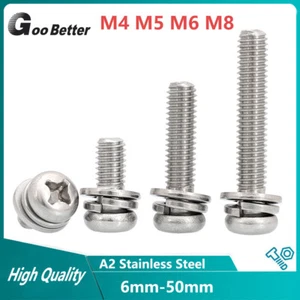 TV Wall Mounting Screws Bolts M4 M5 M6 M8 Philips Pan Head For Samsung Sony Lg - Picture 1 of 8