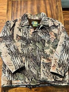 CABELAS SUPER SLAM Made In USA  Fleece Camo Lined Insulated Hunting Jacket XL