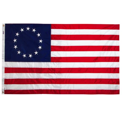 Bandera patriótica bordada Anley EverStrong 3x5 pies Betsy Ross bandera estadounidense Foto 1 de 4