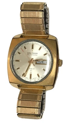 WALTHAM TACHYMETER SWISS AUTOMATIC 25J SELF WINDING DAY DATE MEN’S WATCH RUNS - Image 1 of 4