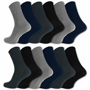 4 | 8 | 12 Paar Socken ohne Gummi 100% Baumwolle Diabetiker Socken Herren Damen