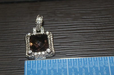 Judith Ripka cuarzo ahumado plata de ley y potenciador diamonique Foto 1 de 4