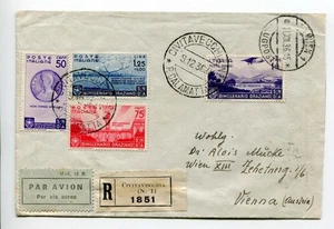 Orazio Lire 1,25 + complementari + Posta Aerea su busta per Vienna - Imagen 1 de 1