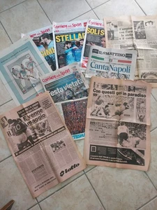 Napoli Calcio Scudetto Poster Quotidiani 1987 Maradona 2023 Corriere Gazzetta - Picture 1 of 8