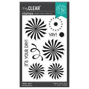 Hero Arts Clear Stamps - Let's Celebrate Collection - Party Fans CM797 - Picture 1 of 3