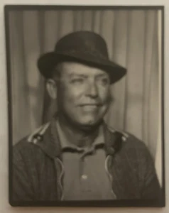 Original Snapshot - Man with Bowler Hat - Vintage Photo - c. 1940s 1950s - Picture 1 of 2