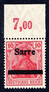 SAAR 1920 6 ** MNH OVERPRINT upright (M0672 - Picture 1 of 2