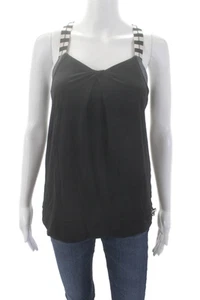 Lululemon Womens Spandex Textured Sleeveless Lined Fitted Tank Black Size S - Picture 1 of 4