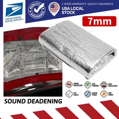 Car Engine Hood Heat Shield Insulation Sound Deadener Noise Mat Deadening Pad - Image 1 of 4