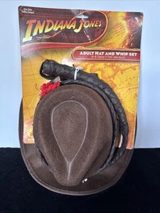 Indiana Jones Adult Hat and Whip Set Halloween Costume Set Cosplay Rubie’s 2017 - Picture 1 of 17