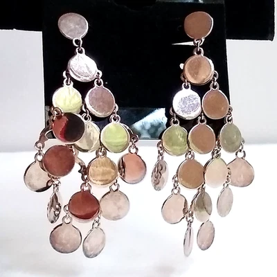 复古全新 0.925 纯银吊坠吊坠闪亮耳环 — 第 1/4 张图片