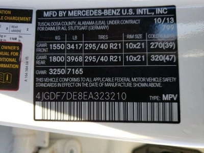 2014 MERCEDES-BENZ GL450 DVD Player OEM 166 Type Used 104K Miles 594-50260 - Image 1 of 4