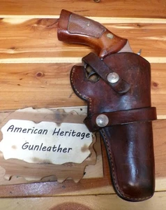 1100-11 HUNTER Holster for S&W K Frame 10 15 19 64 66 68 4" RUGER Security Six - Picture 1 of 4