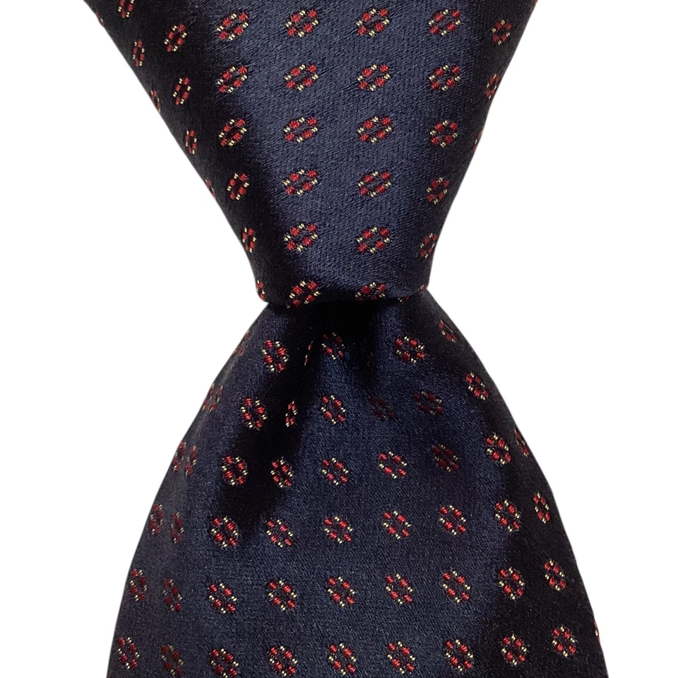 Corbata para hombre BRIONI 100 % seda XL ITALIA diseñador de lujo geométrica azul/rojo usada en excelente estado Foto 1 de 3