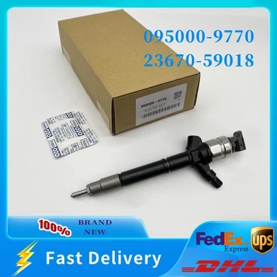 Inyector de combustible diésel 095000-9770 23670-59018 para motor Toyota Land Cruiser Foto 1 de 4
