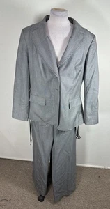Tahari Women’s Gray Color Long Sleeve Jacket Pant Suit Set Size 18W - Picture 1 of 9