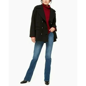 Kate Spade Damen Zweireiher Broome Street Modern Schwarz Wolle Peacoat Gr. XS - Bild 1 von 10