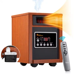 Elite Series 1500-Watt Dual Heating System Infrared Portable Heater with Built-I - Picture 1 of 12