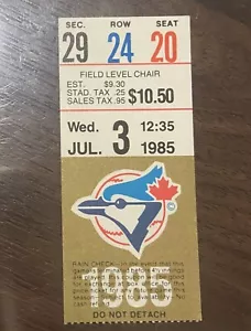 7/03/1985 Toronto Blue Jays Vs Yankees George Bell Walk Off Hit, Winfield 3hits - Picture 1 of 1