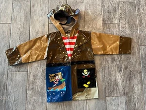 Kidorable Rain Jacket Pirate Halloween Costume size 4 5 Boys Girls Coat Hooded - Picture 1 of 12