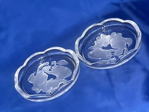 Vintage Val St. Lambert Crystal 'Brussels' Intaglio Wine Coasters - Bild 1 von 8