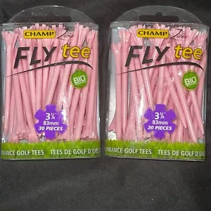3 1/4" Pink Champ Fly Golf Tees (2 packages) Pink Distance Bio Golf tees - Picture 1 of 2