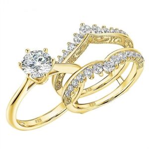 Bridal Ring Set For Women And Wedding Engagement Anniversary Band Accessories