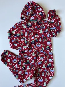 Vineyard Vines Holiday Fleece One Piece Pajamas Medium 10-12 Kids EUC - Picture 1 of 5