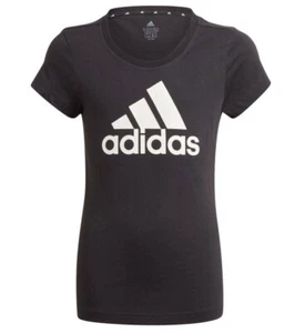 New Girls Kids Junior Adidas Logo T-Shirt Top - Pink - Picture 1 of 4