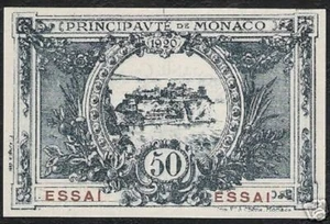 MONACO 50 CENTIMES P-3 1920 *ESSAI* UNC RARE SPECIMEN CATTLE CURRENCY FRANCENOTE - Picture 1 of 1