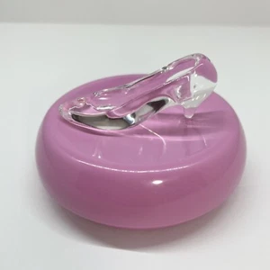 DISNEY Cinderella Princess Glass Crystal Slipper Miniature 3 Inch’s Long - Picture 1 of 6