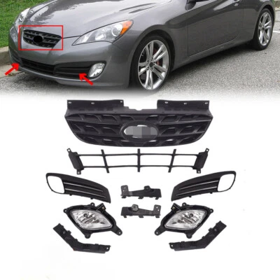 Front Grille/Fog Lamp W/Cover/Bracket 10PCS For Hyundai Genesis Coupe 2010-2012 Foto 1 de 4