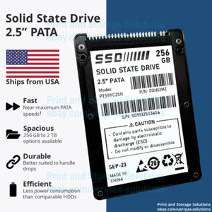 PATA/IDE 44-Pin Solid State Drive SSD 2.5" Inch 256GB 512GB For Older Laptops - Picture 1 of 4