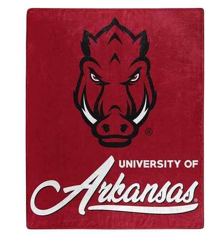 Arkansas Razorbacks NCAA 50" x 60" Signature Raschel Throw Blanket Cover