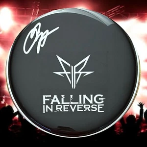 GFA Falling in Reverse Band Drummer * LUKE HOLLAND * Signed 10" Drumhead COA - Picture 1 of 3
