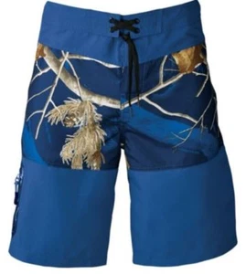 ! NEW Men's Blue RealTree APG Bay Rapids Camo BoardShorts Surf Swim Water Shorts - Picture 1 of 8
