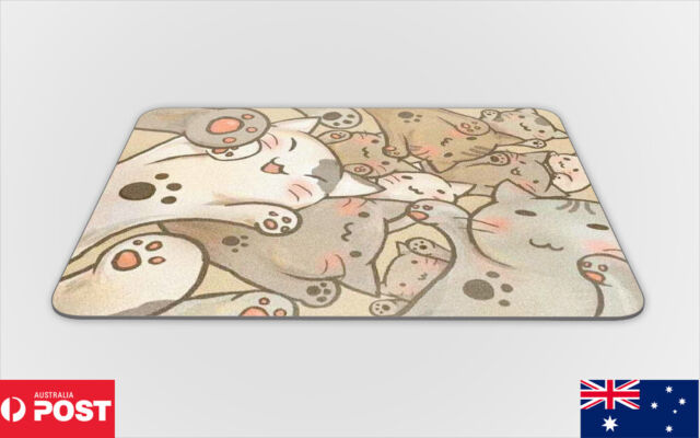 Mouse pad para jogos, gatinho fofo gato preto e branco, mouse pad para  computador cat158