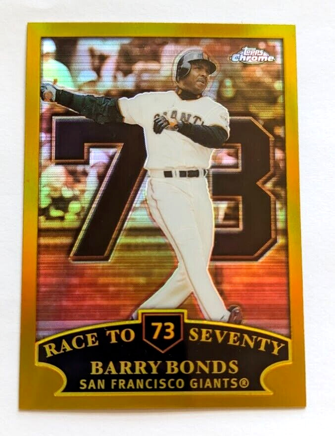 BARRY BONDS 2002 Topps Chrome "Race to 73" GOLD Refractor #73