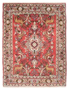 Hamedan Hand-Knotted 97x73 cm-Orient, Rug, Carpet, Rug, Red, Nomadic - Picture 1 of 8