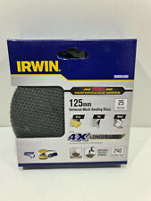 25x Irwin 125mm Mesh Sanding Pads 240 Grit - New in Box