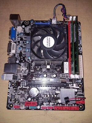 Mainboard BioStar A58MD , AMD A8-5600K 3,6 GHz , 8 GB DDR3 , DVI VGA - Bild 1 von 3