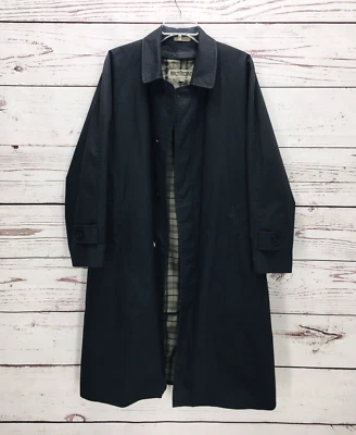 Jaqueta Trench Coat Masculina Vintage Biltmore Sport 47 Preta Algodão Forro Removível - Imagem 1 de 4