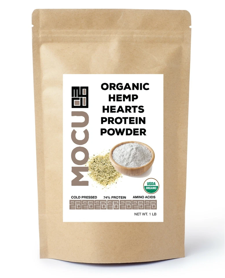 CERTIFIED ORGANIC HEMP PROTEIN POWDER - 74% PROTEIN - Image 1 of 4